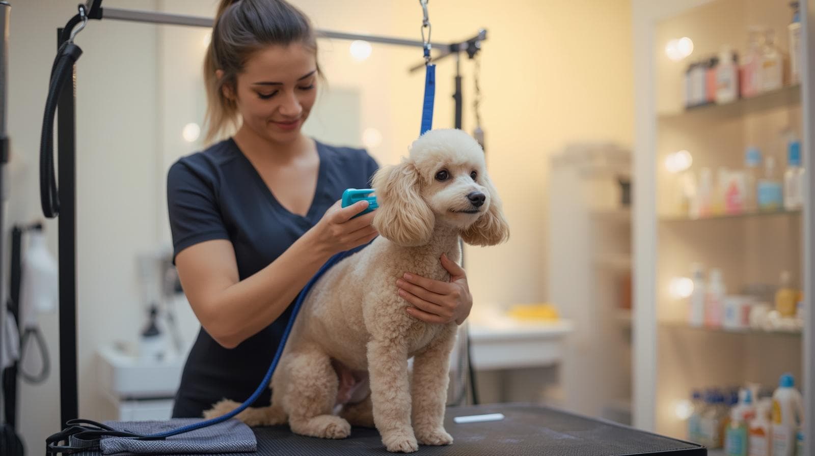 Groomer Ambassador with a dog