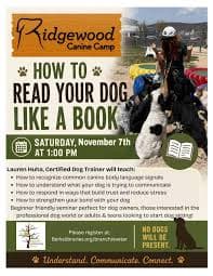 Dog Body Language Seminar!